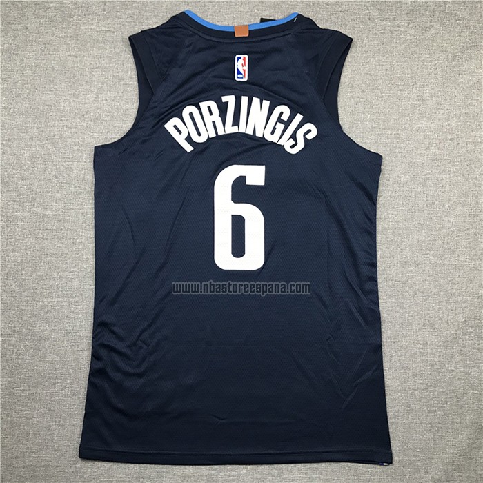 Camiseta Dallas Mavericks Kristaps Porzingis NO 6 Statement 2019-20 Azul